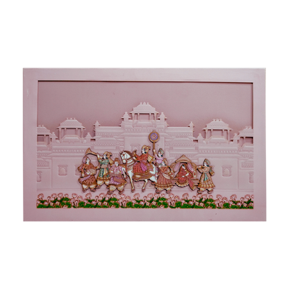 Peach Royal Padded Wedding Invitation