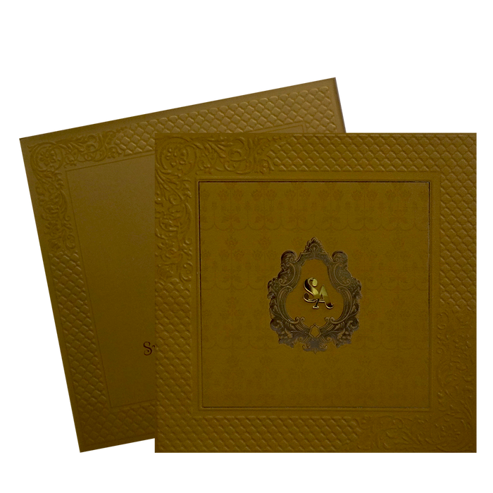 Golden Pattern Marriage Card