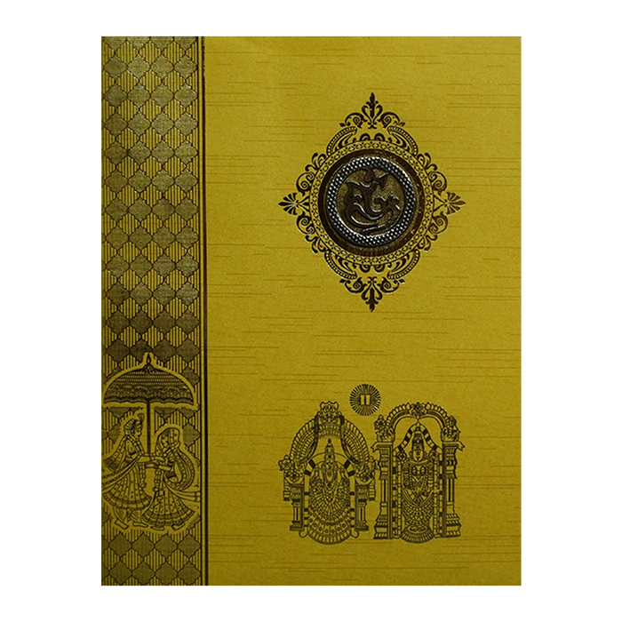 Gold Traditional Wedding Card