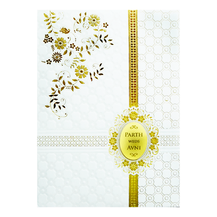 Chalk White Marriage Card