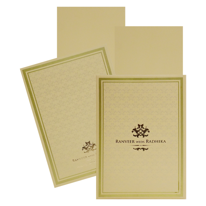 Mustard Yellow Wedding Card