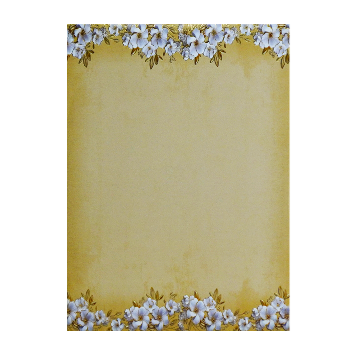 Green Floral Padded Marriage Card