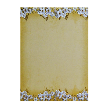 Green Floral Padded Marriage Card