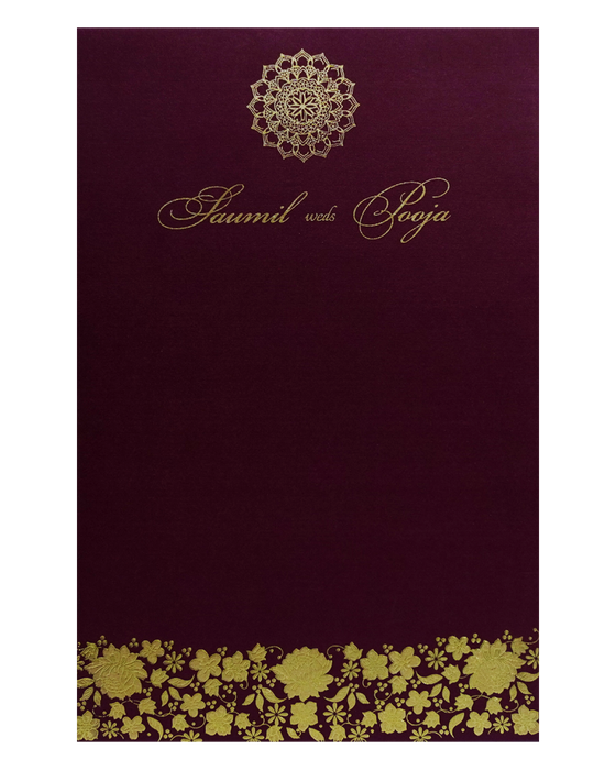 Dark Red Single Sheet Card