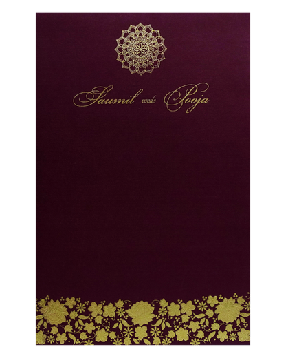 Dark Red Single Sheet Card