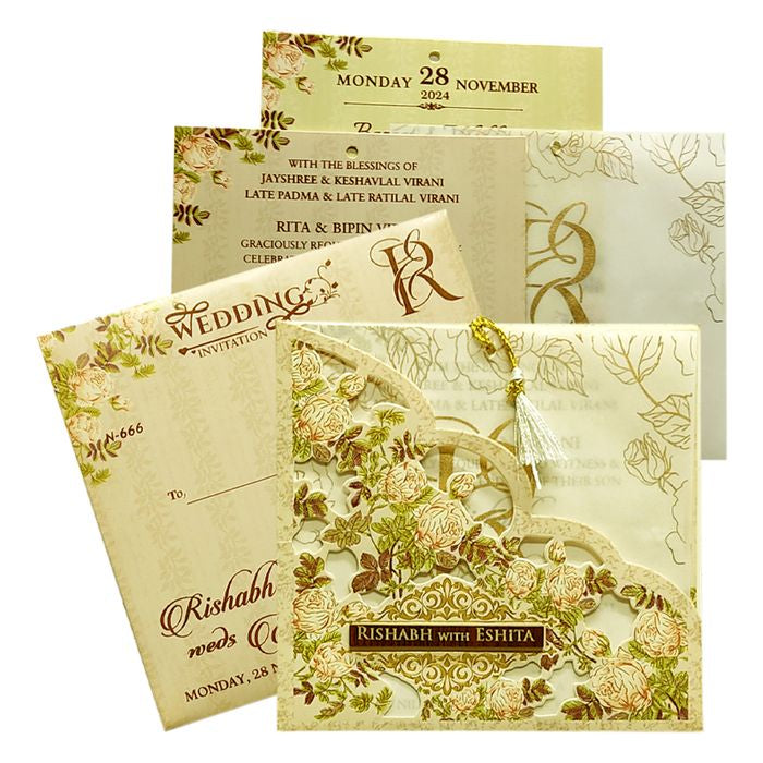 Almond White Tracing Sheet Card