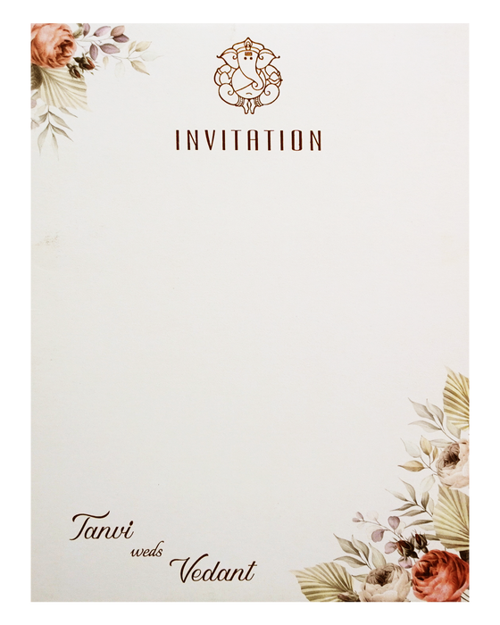 Cream Single Sheet Invitation