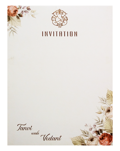 Cream Single Sheet Invitation