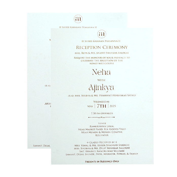 Pearl White Padded Invitation
