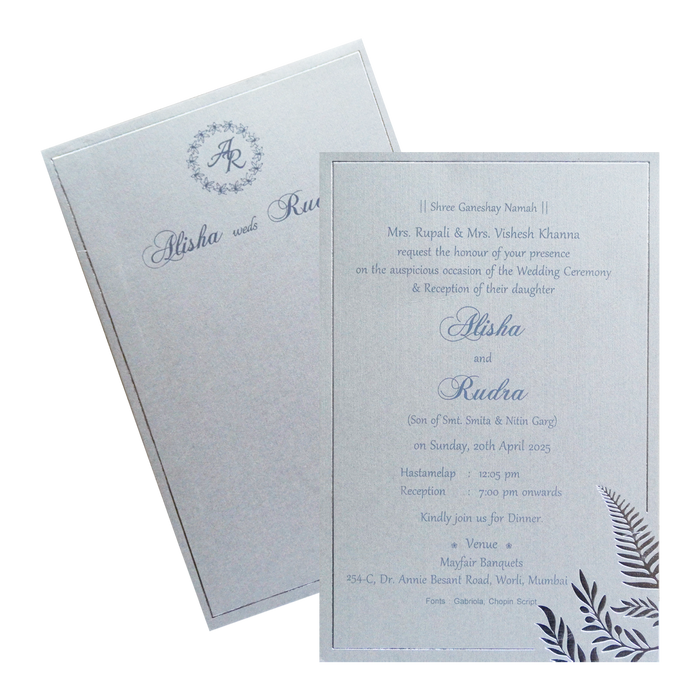Grey Petal Single Card