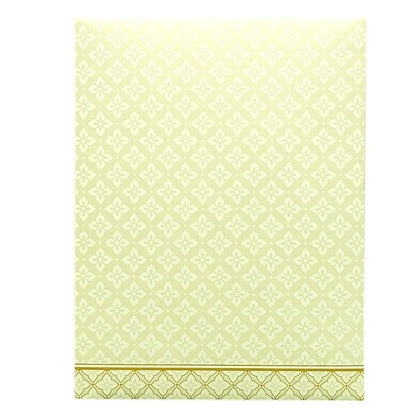 White Gold Floral Nameplate Invitation Card