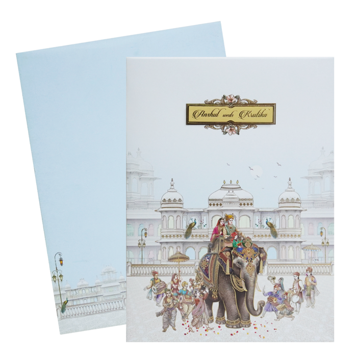 White Elephant Palace Padded Invitation