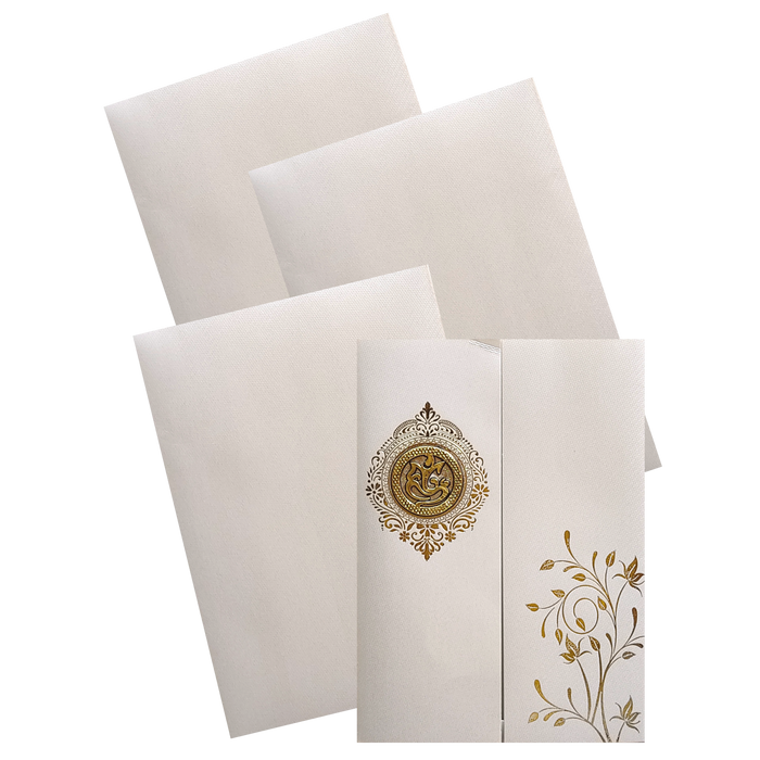 Grey Floral Door Invitation Card