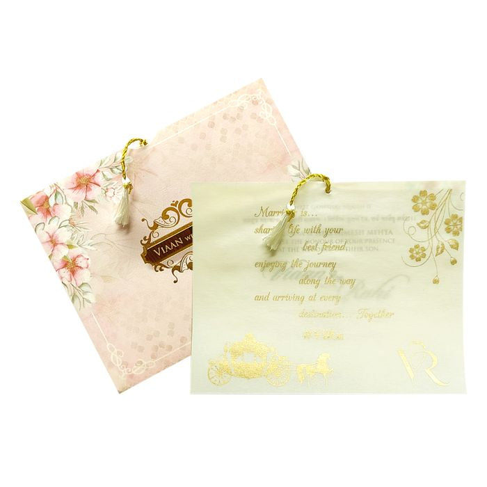 Light Pale Pink Tracing Sheet Invitation
