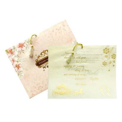 Light Pale Pink Tracing Sheet Invitation