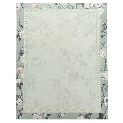 Grey Floral Nameplate Invitation Card