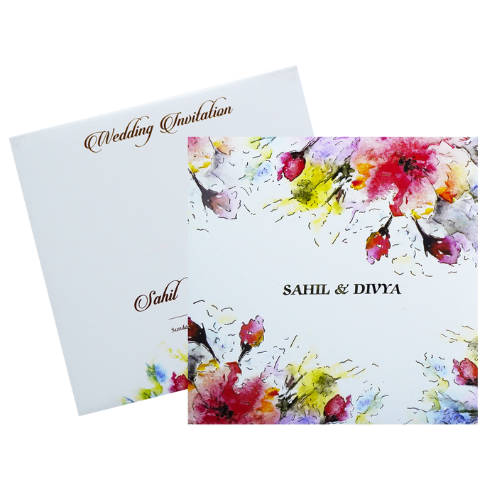 White Padded Invitation Card